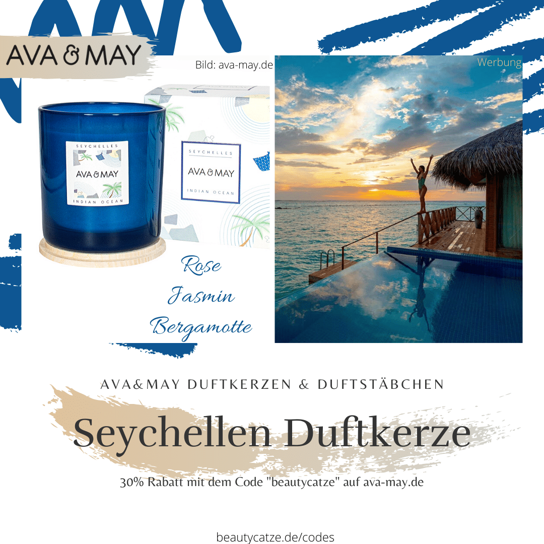 AVA and MAY Seychellen Duftkerzen Erfahrungen Ocean avamay Kerzen beautycatze