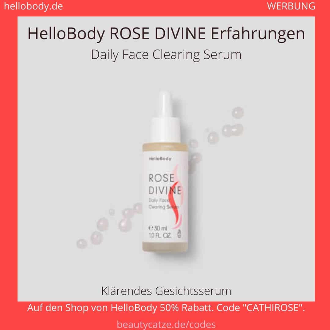HelloBody Rose Divine Erfahrungen - Daily Face Clearing Serum beautycatze