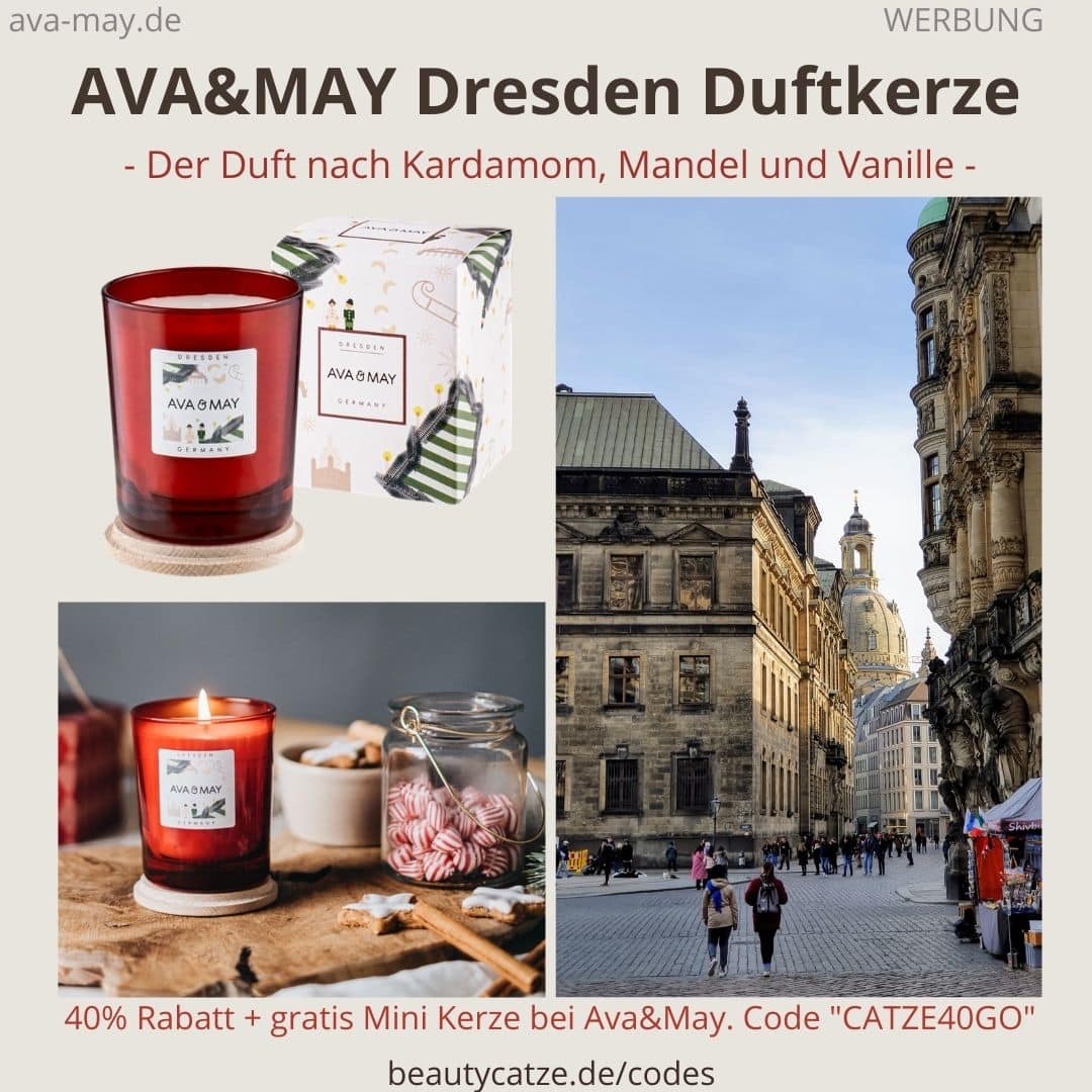 DRESDEN Ava and May Duftkerze Erfahrungen Weihnachten Kerze Bewertung Duft Kardamom Mandel Vanille Germany