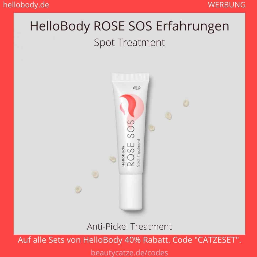 Hello Body ROSE SOS Erfahrungen Spot Treatment Creme Anwendung Bewertung
