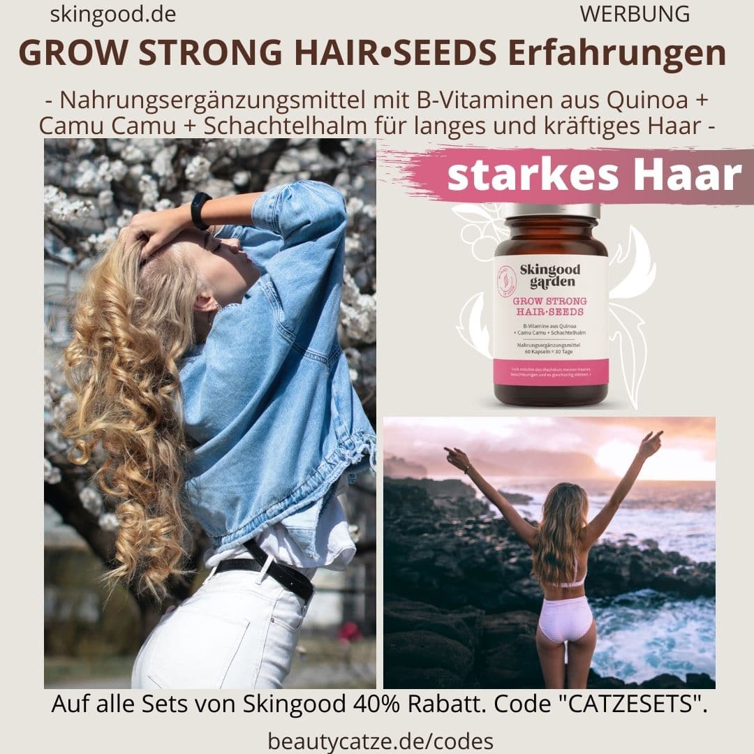 Skingood Garden Erfahrungen GROW STRONG Hair Seeds Kapseln Test Nahrungsergänzungsmittel