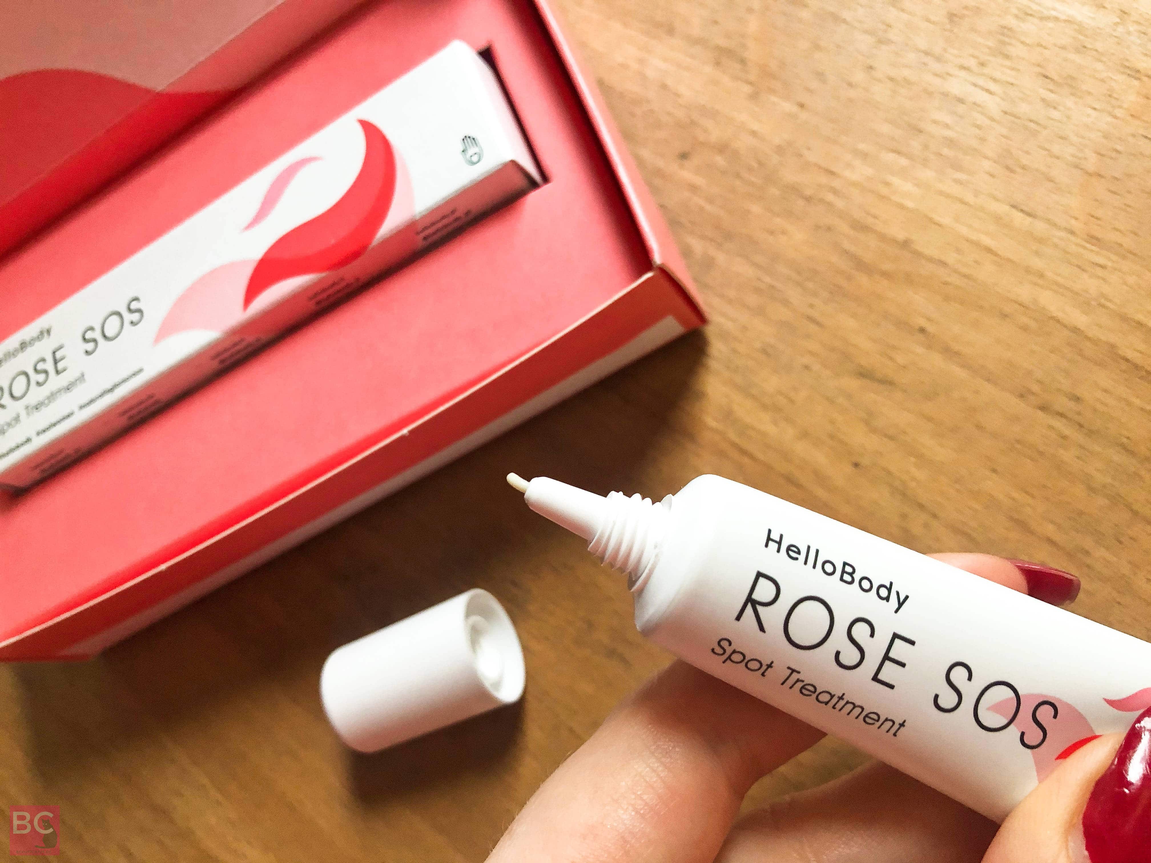 HelloBody ROSE SOS Erfahrungen Tinktur Anti Pickel Spot Treatment Bewertung Anti Pickel Creme Konsistenz