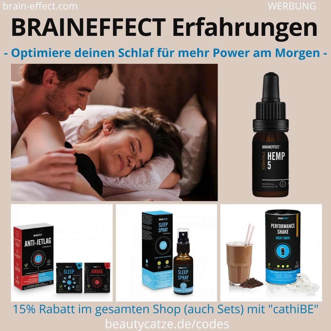 Braineffect Erafhrungen schlafen Schlaf Sleep Spray Melatonin Einschlafhilfe Shkae