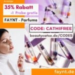 FAYNT GUTSCHEINCODE gratis Parfüm Duftprobe 35% Rabatt 2021