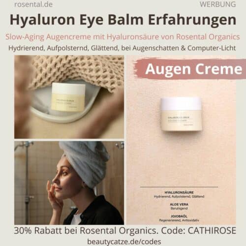 HYALURON EYE BALM Augencreme Rosental Organics Erfahrungen Bewertung Test Augenschatten blaues Licht