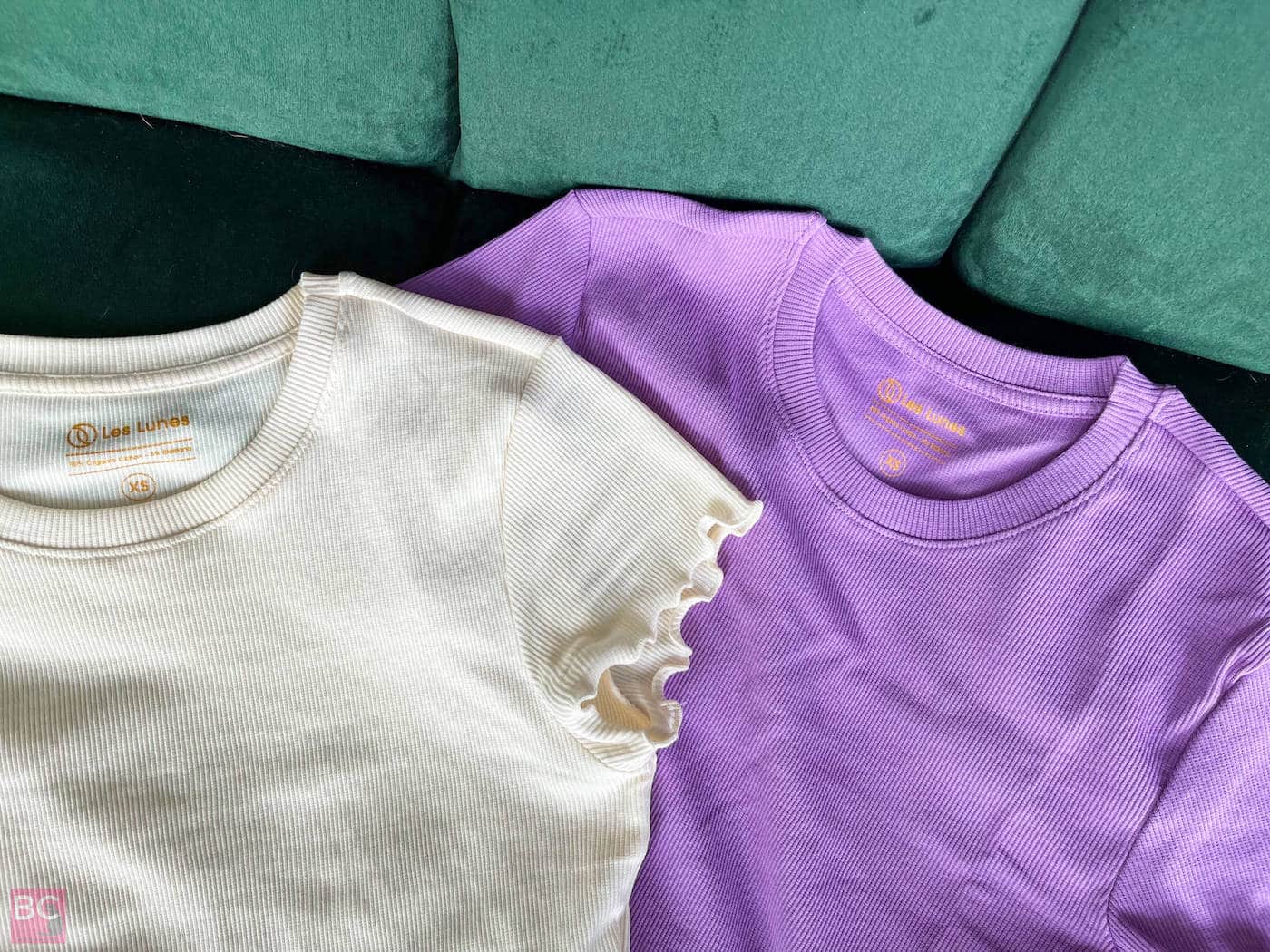 The APRIL TOP Shirt Farbe Lilac Oatmilk Größe XS The APRIL TOP Shirt Les Lunes Erfahrungen Farbe Lilac Oatmilk Größe XS
