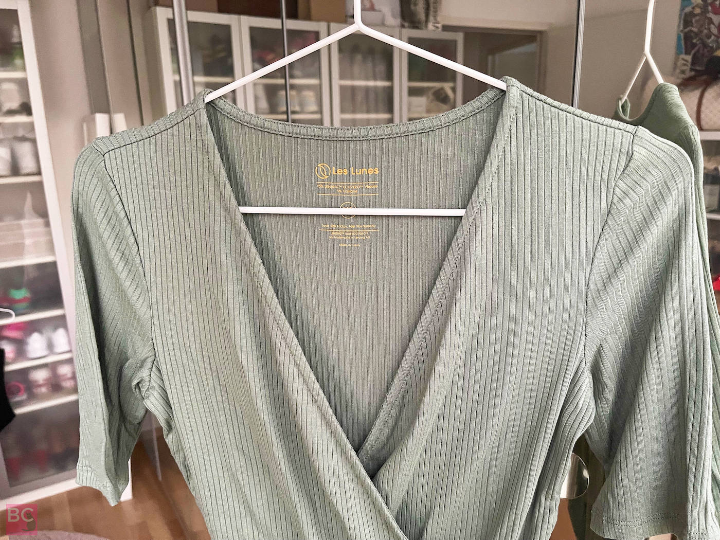 Erfahrugen The Zoey Bodysuit Les Lunes V- Ausschnitt Größe Rib Stoff Schnitt Passform