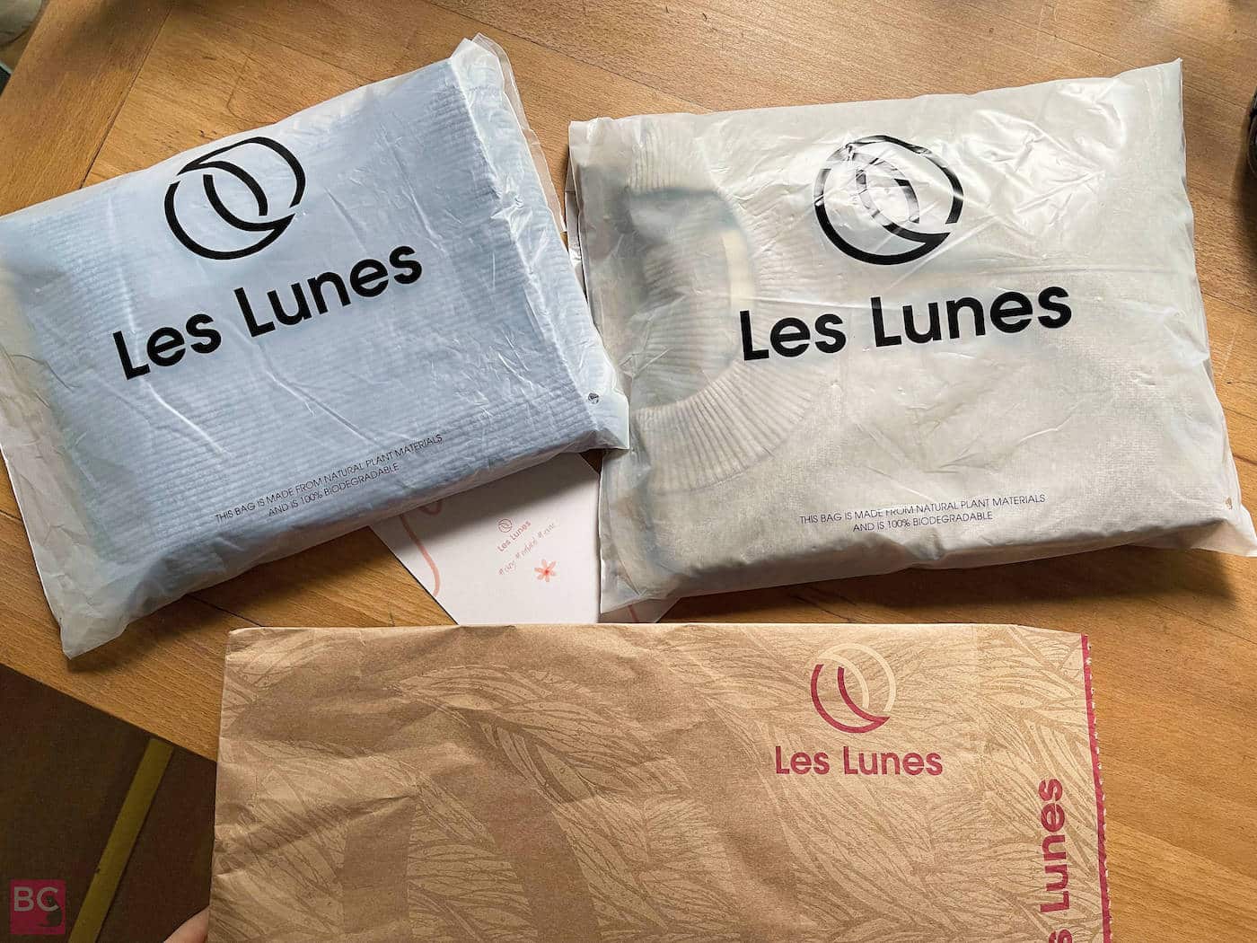 Verpackung und Versand Les Lunes Versandtaschen kompostierbar, Brief aus Maisstärke