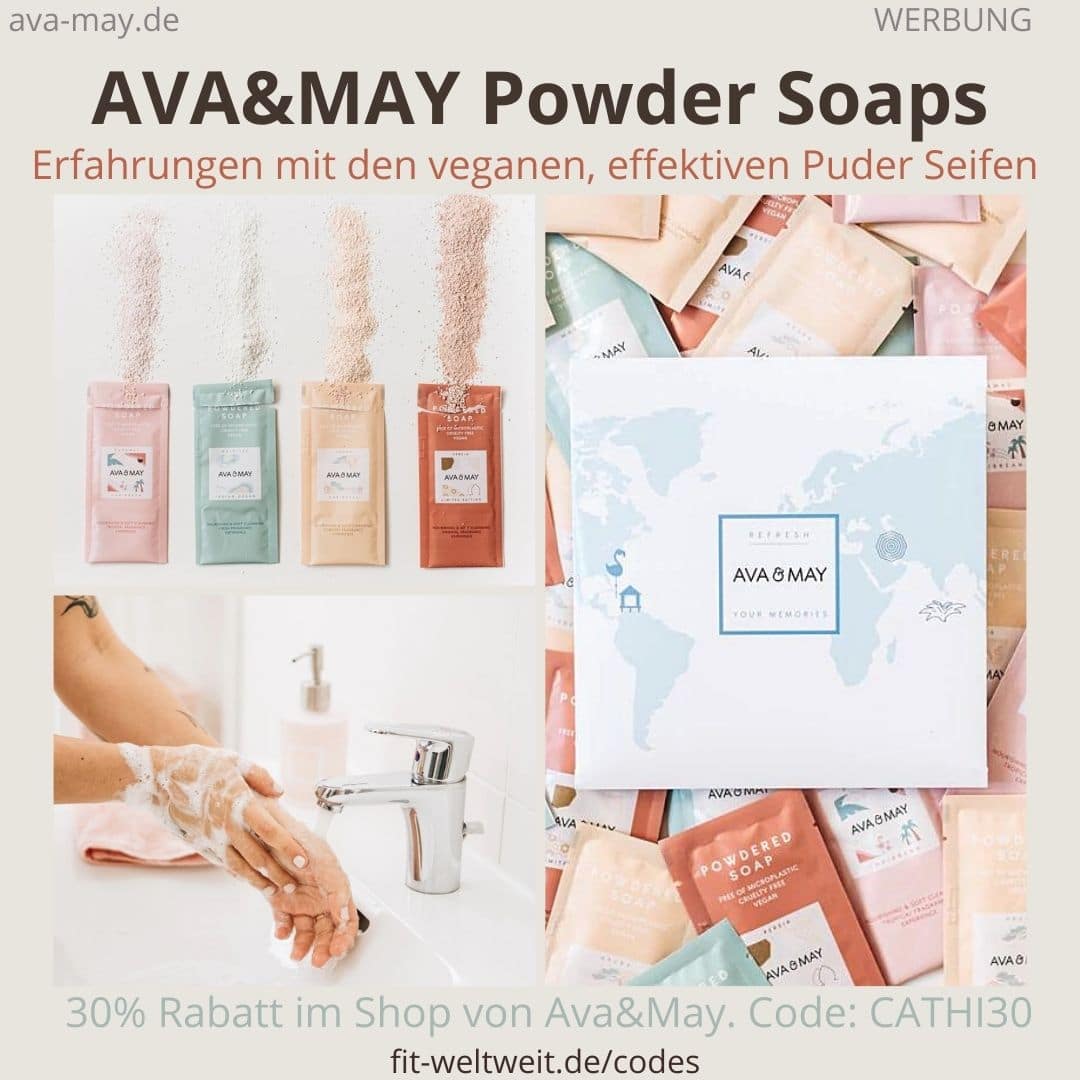 AVA and MAY Powder Soaps Erfahrungen ava and may Seifen nachhaltiger Seifenspender