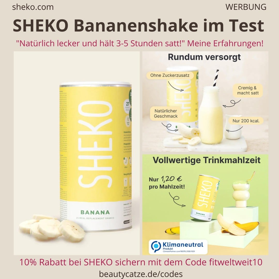 BANANE SHEKO Shake Erfahrungen Test Bewertung Geschmack