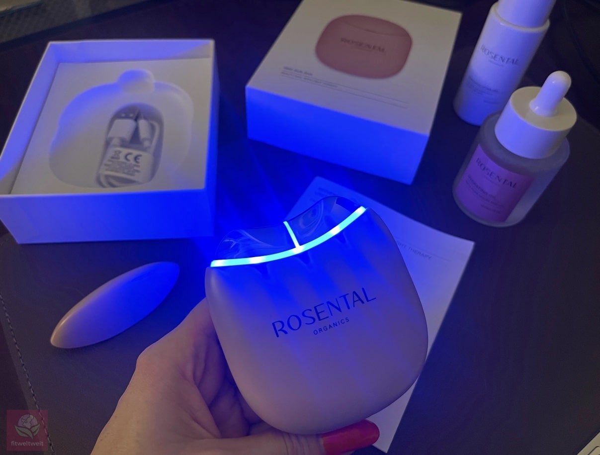 BLAUES LICHT Wirkung LED EMS Gua Sha Rosental Organics Erfahrungen blue light