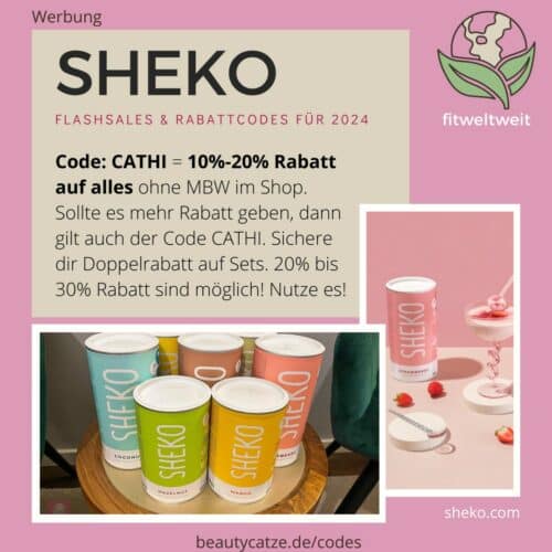 SHEKO Rabatt Gutschein Code 2024 20% Rabattcode