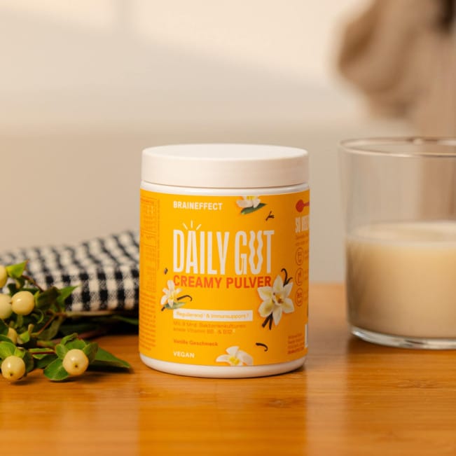 Braineffect Erfahrungen Daily Gut Creamy Vanille Pulver