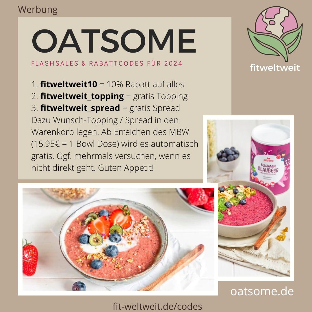 OATSOME Code Influencer Nadine Gutschein Coupon 10%+20% Rabatt