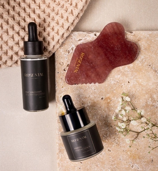 Rosental Organics Abendroutine Hautpflege Produkte für die Nacht