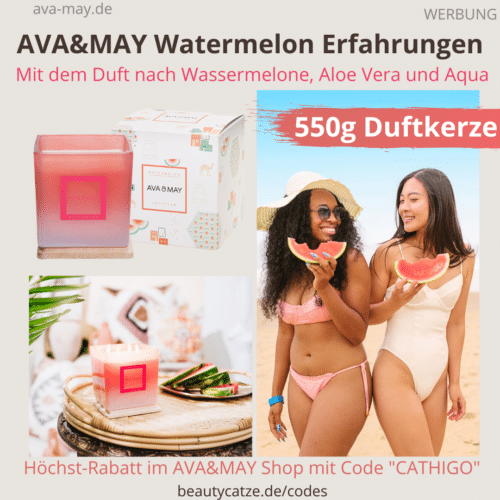 AVA and MAY Watermelon Egyptian Große Duftkerzen Erfahrungen Bewertungen Ägyptische Wassermelone Test