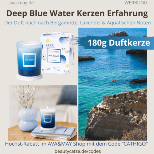 Deep Blue Water Kerzen Erfahrung AVA & MAY Duftkerzen Test