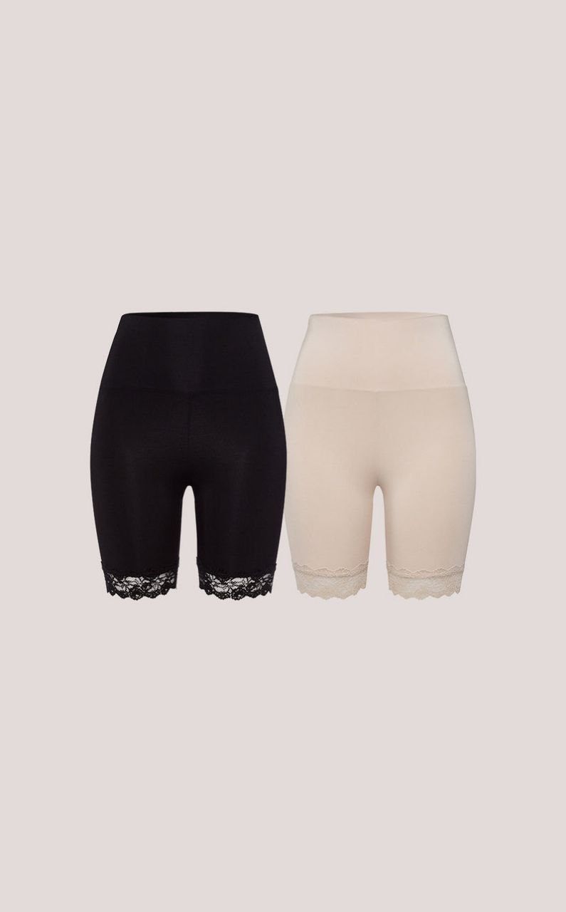 The Luna Lace Shorts Double Set - Doppelt gemoppelt hält besser :) Darum hol dir die Shorts in Schwarz und in Weiß