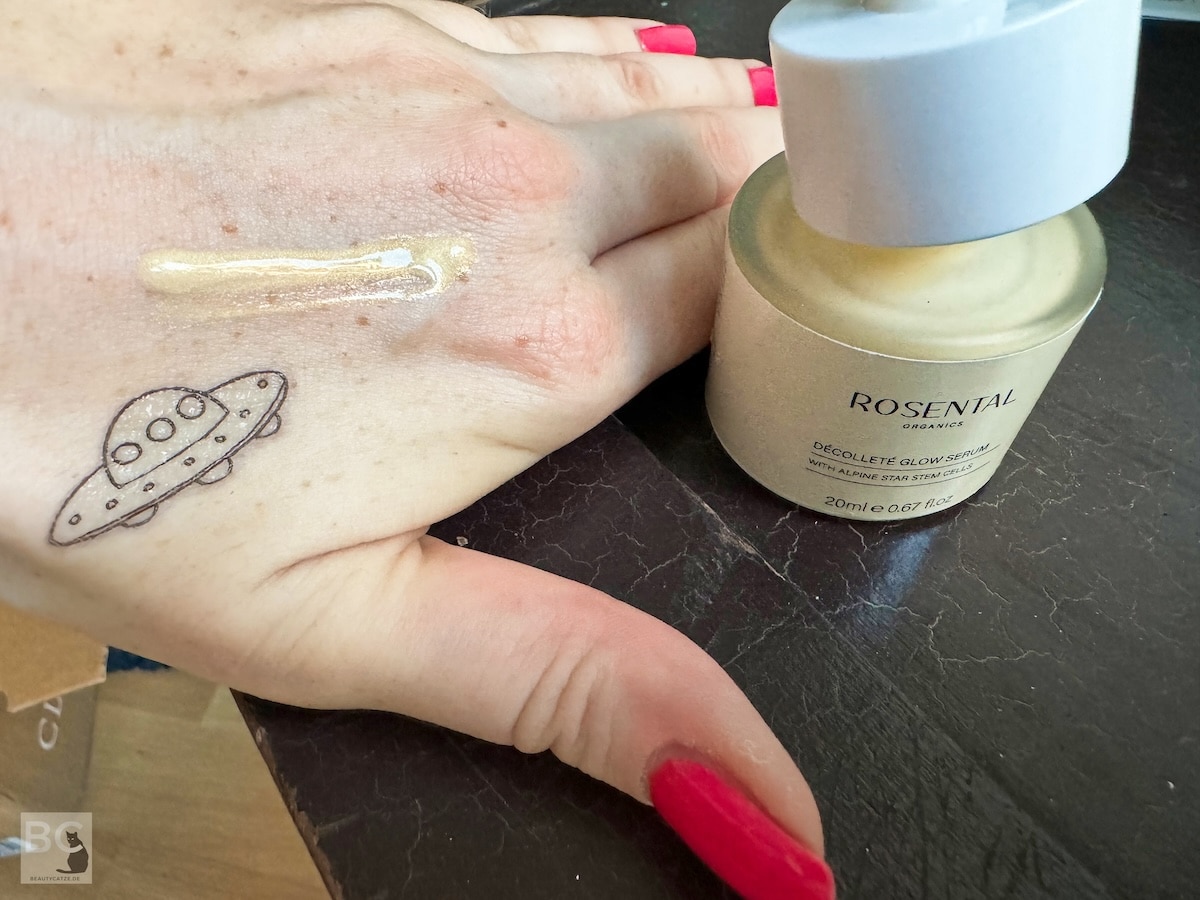 Anwendung Décolleté Glow Serum Erfahrungen Rosental Organics