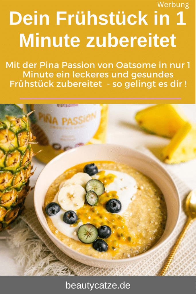Mit der Pina Passion Smoothie Bowl kannst du dir in einer Minute ein leckeres Frühstück genießen