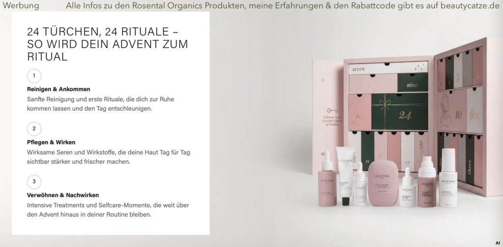 Inhalt Rosental Organics Adventskalender 2026 Türchen Vorschau Spoiler