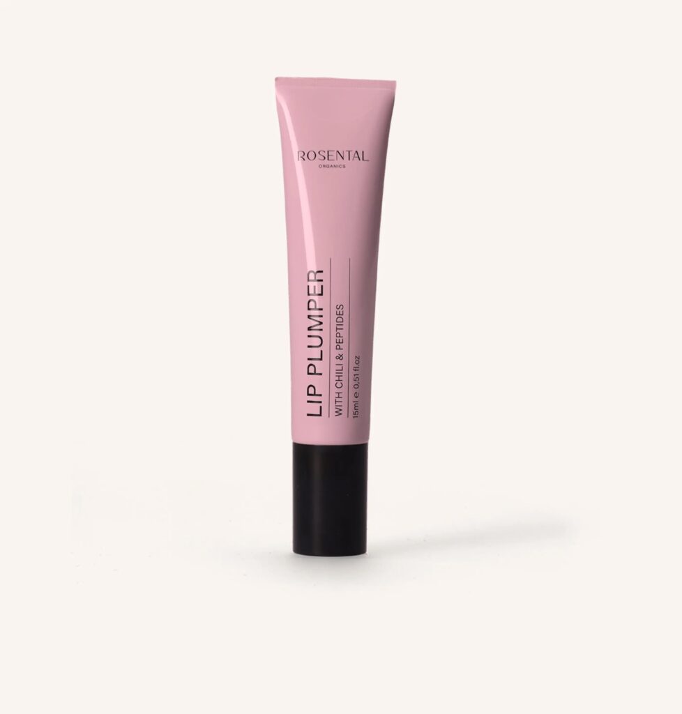 Die pinke Tube des Rosental Organics Lip Plumpers mit Chili & Peptiden.
