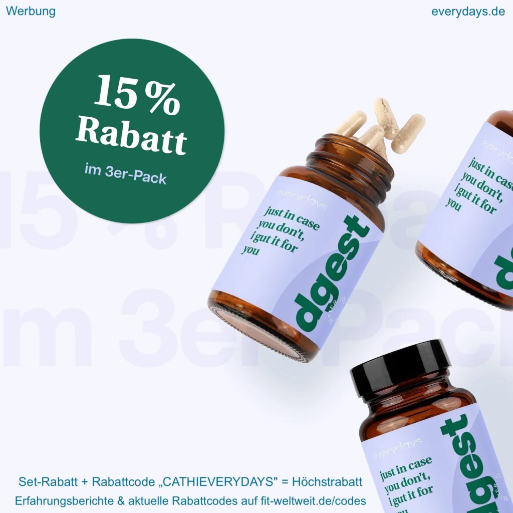 everydays dgest 3er-Pack – 15% Set-Rabatt plus Gutscheincode CATHIEVERYDAYS für bis zu 30% Ersparnis