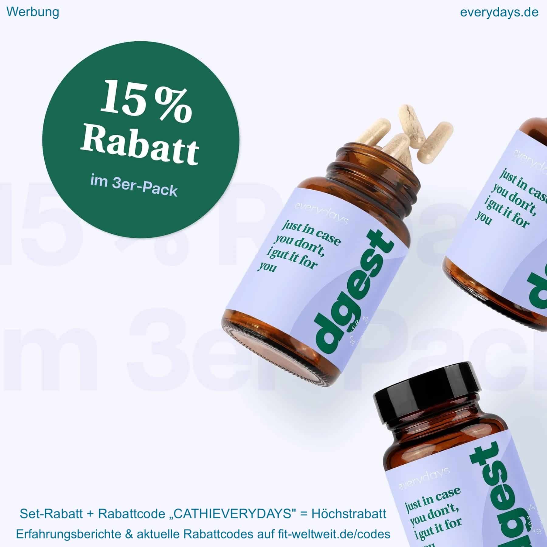 everydays dgest 3er-Pack – 15% Set-Rabatt plus Gutscheincode CATHIEVERYDAYS für bis zu 30% Ersparnis