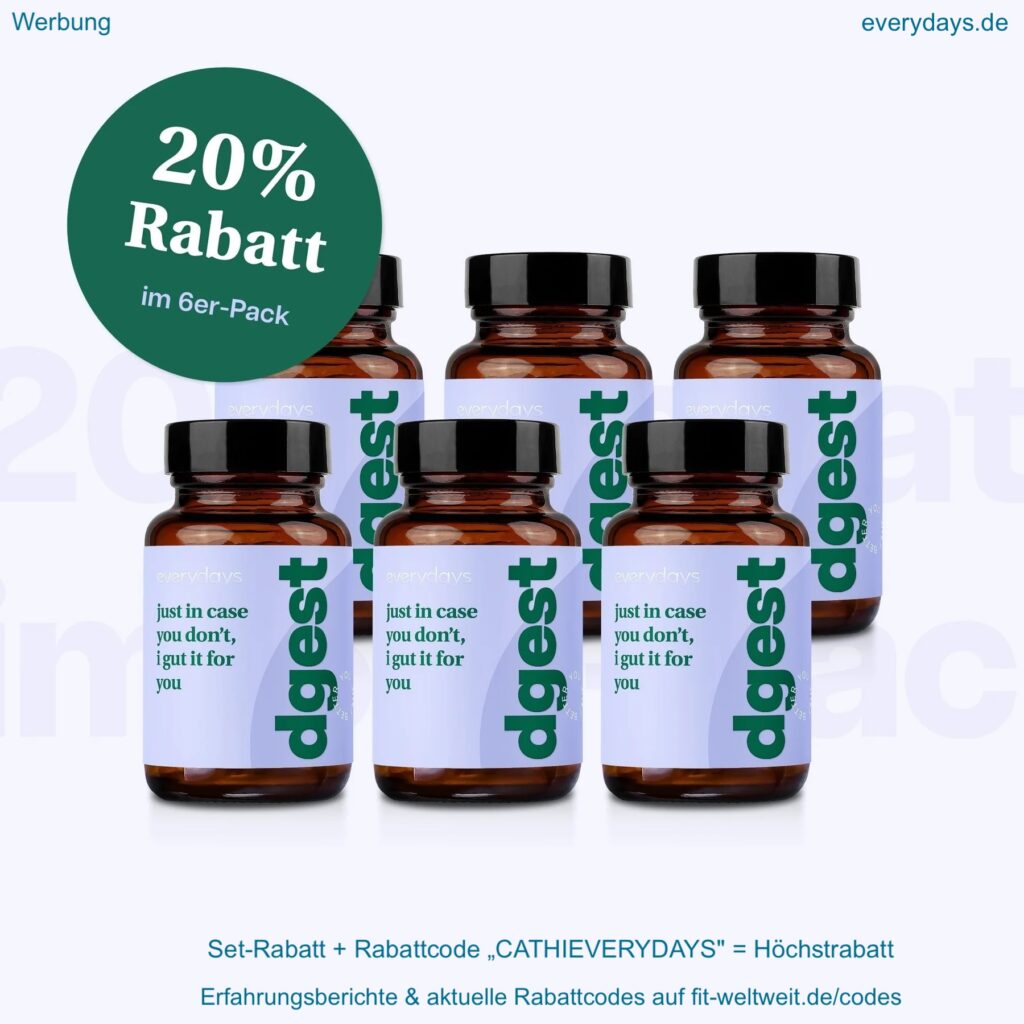 everydays dgest 6er-Pack – 20% Set-Rabatt plus Gutscheincode CATHIEVERYDAYS für bis zu 40% Ersparnis