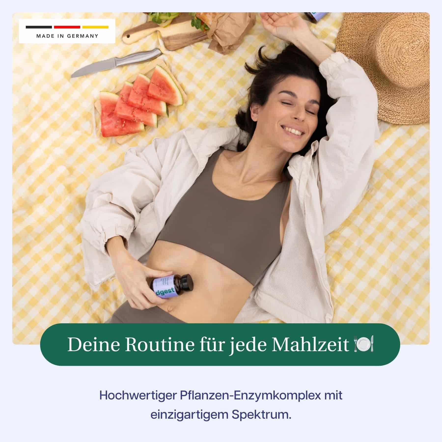 everydays dgest Routine – pflanzlicher Enzymkomplex Made in Germany für jede Mahlzeit