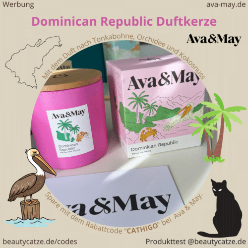Produkttest DOMINICAN REPUBLIC DUFTKERZE Ava&May 410g beautycatze Erfahrungen