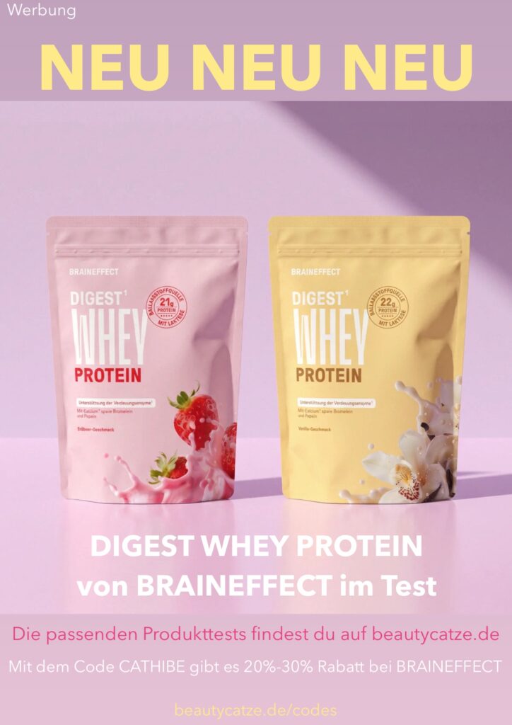 Geschmackssorten Whey Digest Protein Pulver Erdbeere Vanille Braineffect Erfahrungen